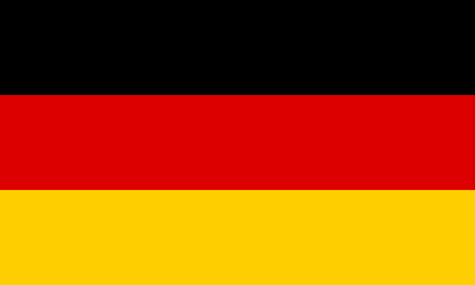 Drapeau à trois bandes horizontales : noir, rouge et jaune or