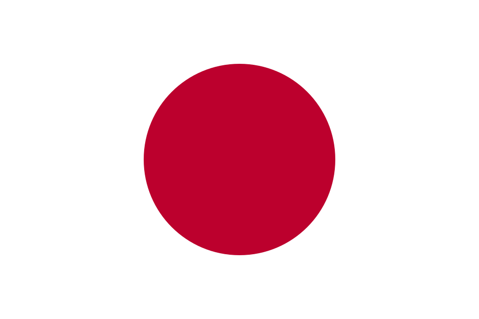 Drapeau blanc portant un disque rouge en son centre