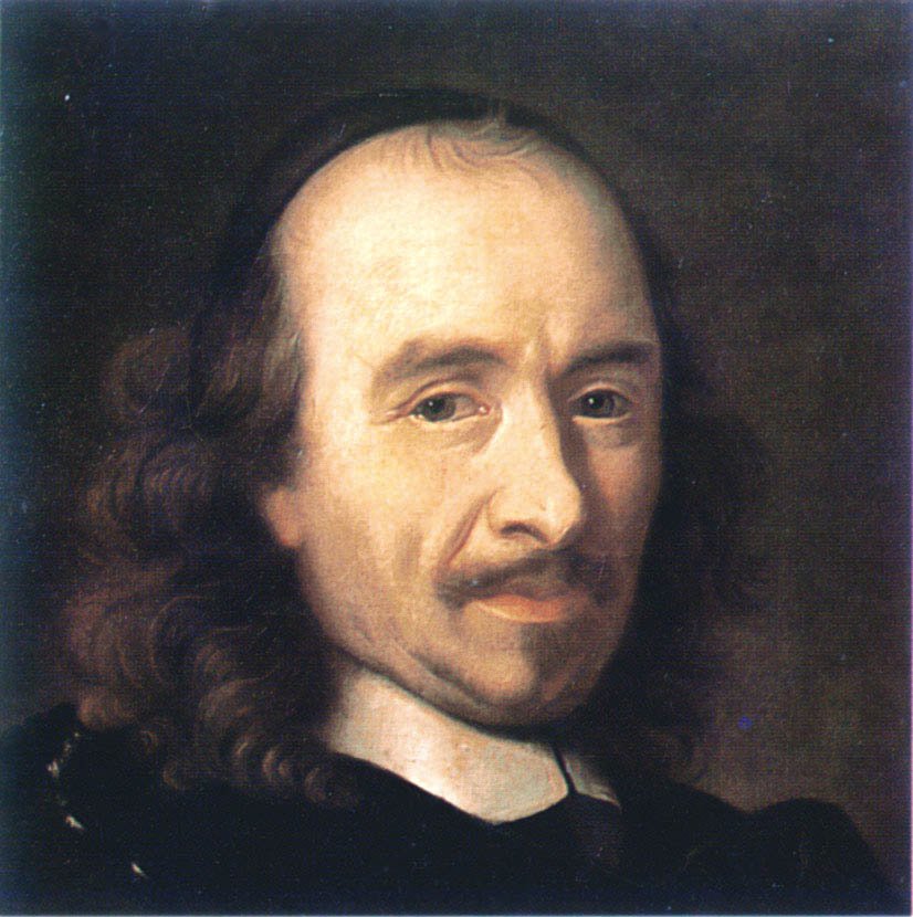 Portrait peint d'un homme au front dégarni et à la moustache, fond sombre