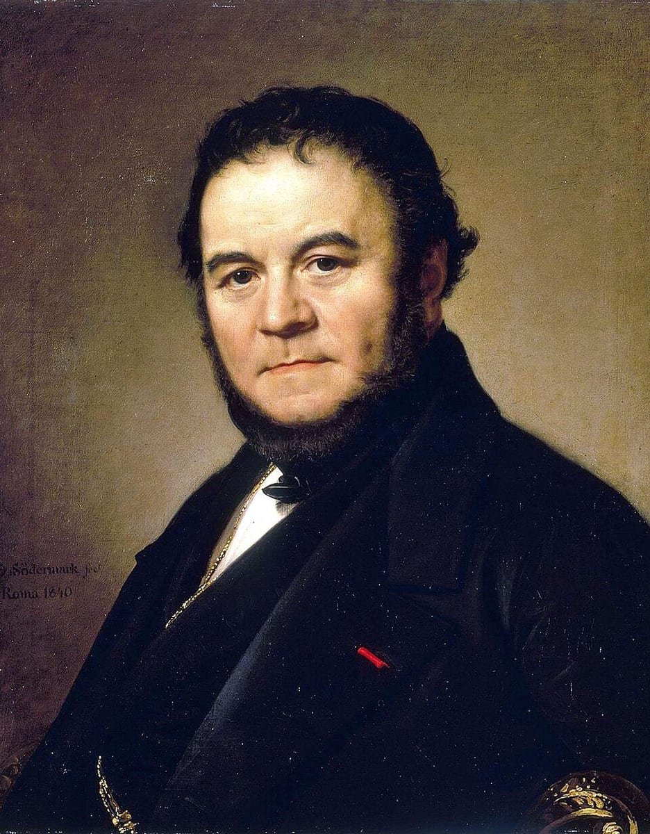 Portrait d'un homme corpulent aux favoris bruns, en redingote noire, avec un ruban rouge à la boutonnière