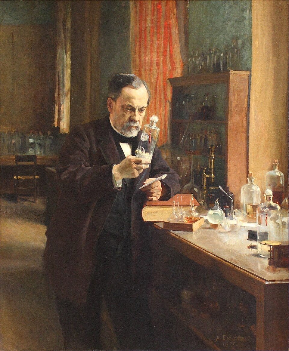 Louis Pasteur dans son laboratoire, peint par Albert Edelfelt
