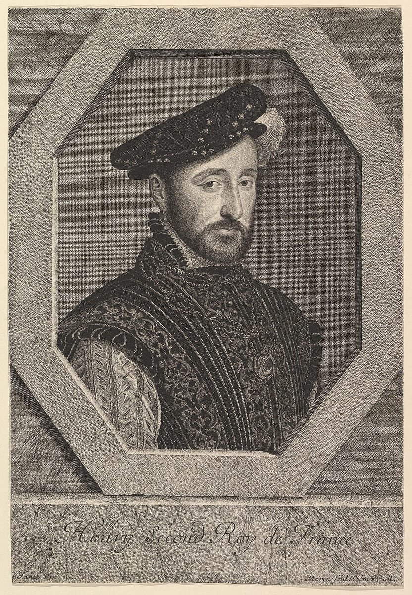 Portrait gravé d'Henri II, roi de France