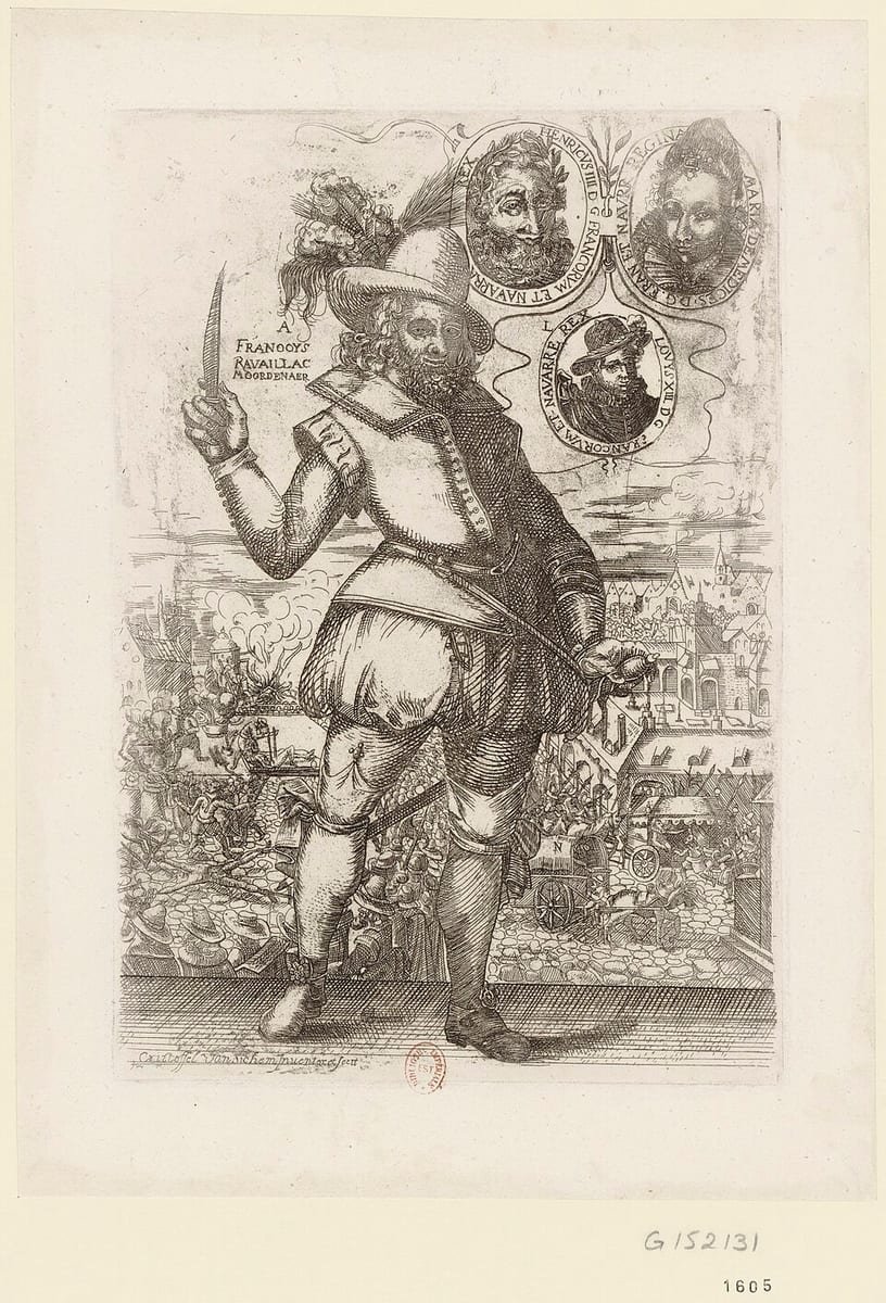 Gravure représentant François Ravaillac en pied
