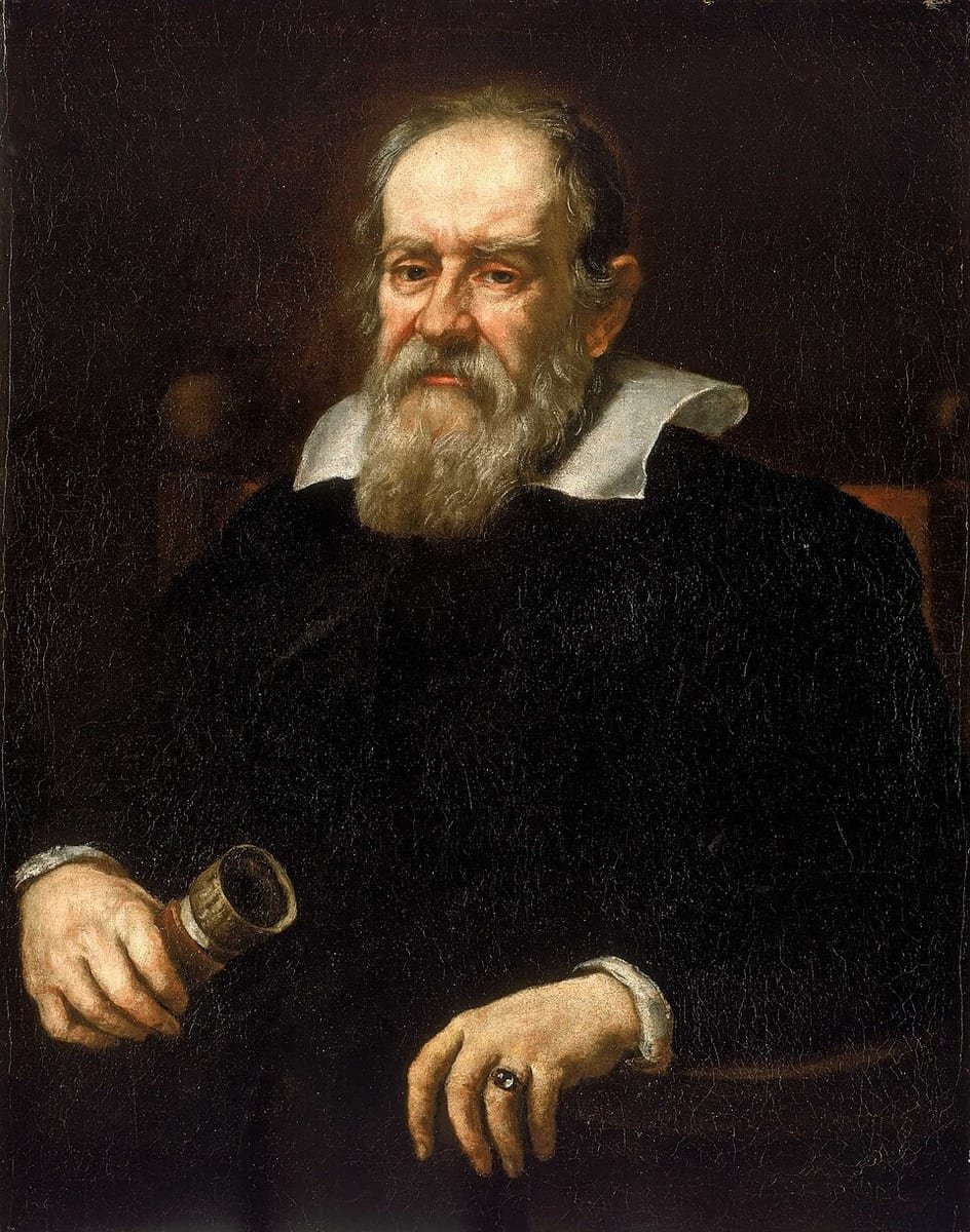 Portrait peint d'un homme âgé à la barbe grise, tenant une lunette