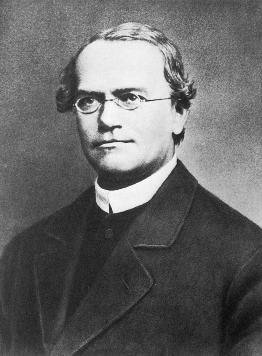 Photographie en noir et blanc d'un homme à lunettes rondes, aux cheveux mi-longs, portant un col de religieux